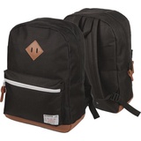 Рюкзак школьный "deVENTE" 40x30x14 см с 1-м отделением, 1-м передним карманом, с отделкой из искусственной кожи, черный 7033871