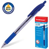 Ручка шариковая автоматическая 0,6мм синяя ERICH KRAUSE "Ultra Glide Technology U-29", корпус прозрачный, [ЕК33568]