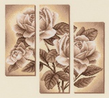 Набор для вышивания 29,5х27см Триптих с розами, Panna,  [С-1894]