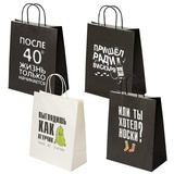 Пакет ламинированный крафт 260*130*320мм Man Funny Notes. Золотая сказка, ассорти, L, 700823