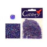 Стеклянный бисер Colibry 20г бензиновый синий (1)