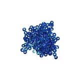 Пайетки плоские голографические Астра, 3 мм, 10г, синий, в пластиковом пакете с блистерным подвесом, [М11]