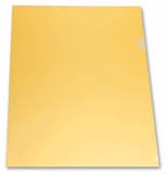 Папка-уголок А4, 120мкм Бюрократ Economy прозрачная  жёлтая, фактура гладкая, -E100YEL
