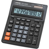 Калькулятор настольный deVENTE DD-9916, 154x203x25, 16 разрядный, большой экран, подъемный дисплей,, двойное питание, двойная память, 153х199х31мм, автоматическое вычисление квадратного корня, поцентов, наценки, клавиша "00" коррекция последнего значения, функция смены знака, автоматическое отключение, прорезиненные ножки, крупные клавиши, черный, в картонной коробке, 4031314