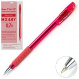 Ручка шариковая 0,7мм красная Pentel "Feel it!", резиновый грип, металлический наконечник [BX487-В]