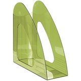 Стойка-угол для бумаг пластик А4, 23,5х24х9 см OfficeSpace "Colorful", тонированный зеленый, VH_33837