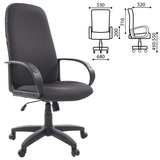 Кресло офисное АМБАСАДОР (ткань: JP 15/1 серый ромб)  ( до 120кг )