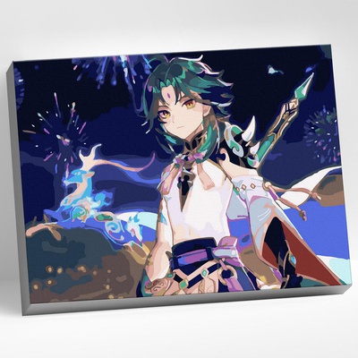 Картина по номерам (на холсте) 30х40см Геншин. Сяо, CHR0122 (сложность **)