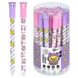 Ручка стираемая гелевая 0,5мм, Пиши-стирай, Уточки и пончики, полноцветный дизайн корпуса софт-та, с ластиком, сменный стержень, 71651