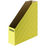 Накопитель-лоток архивный 75 мм, микрогофрокартон, желтый, до 700л., OfficeSpace, [225419]