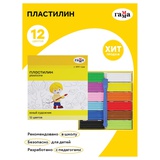 Пластилин 12цв. Гамма  "Юный художник" NEW, 168г, со стеком, картон. упаковка 280045