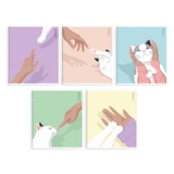 Тетрадь 48 л. клетка скоба Руки и лапки, мягкий переплёт, мелованный картон 190 г/м², матовая ламинация, эмбоссированная поверхность обложки, 68569